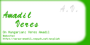 amadil veres business card